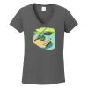 Ladies Heavy Cotton ™ 100% Cotton V Neck T Shirt Thumbnail