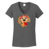 Ladies Heavy Cotton ™ 100% Cotton V Neck T Shirt Thumbnail