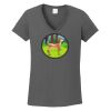 Ladies Heavy Cotton ™ 100% Cotton V Neck T Shirt Thumbnail