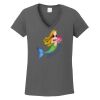 Ladies Heavy Cotton ™ 100% Cotton V Neck T Shirt Thumbnail