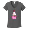 Ladies Heavy Cotton ™ 100% Cotton V Neck T Shirt Thumbnail