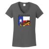 Ladies Heavy Cotton ™ 100% Cotton V Neck T Shirt Thumbnail