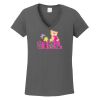 Ladies Heavy Cotton ™ 100% Cotton V Neck T Shirt Thumbnail
