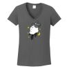 Ladies Heavy Cotton ™ 100% Cotton V Neck T Shirt Thumbnail