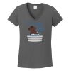 Ladies Heavy Cotton ™ 100% Cotton V Neck T Shirt Thumbnail