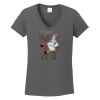 Ladies Heavy Cotton ™ 100% Cotton V Neck T Shirt Thumbnail