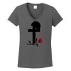 Ladies Heavy Cotton ™ 100% Cotton V Neck T Shirt Thumbnail