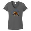 Ladies Heavy Cotton ™ 100% Cotton V Neck T Shirt Thumbnail