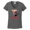 Ladies Heavy Cotton ™ 100% Cotton V Neck T Shirt Thumbnail