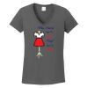 Ladies Heavy Cotton ™ 100% Cotton V Neck T Shirt Thumbnail