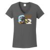 Ladies Heavy Cotton ™ 100% Cotton V Neck T Shirt Thumbnail