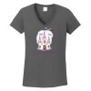 Ladies Heavy Cotton ™ 100% Cotton V Neck T Shirt Thumbnail