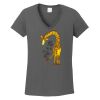 Ladies Heavy Cotton ™ 100% Cotton V Neck T Shirt Thumbnail