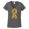 Ladies Heavy Cotton ™ 100% Cotton V Neck T Shirt Thumbnail