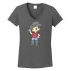 Ladies Heavy Cotton ™ 100% Cotton V Neck T Shirt Thumbnail