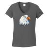 Ladies Heavy Cotton ™ 100% Cotton V Neck T Shirt Thumbnail