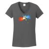 Ladies Heavy Cotton ™ 100% Cotton V Neck T Shirt Thumbnail