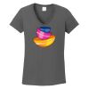 Ladies Heavy Cotton ™ 100% Cotton V Neck T Shirt Thumbnail