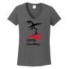 Ladies Heavy Cotton ™ 100% Cotton V Neck T Shirt Thumbnail