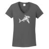 Ladies Heavy Cotton ™ 100% Cotton V Neck T Shirt Thumbnail