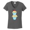 Ladies Heavy Cotton ™ 100% Cotton V Neck T Shirt Thumbnail