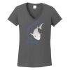 Ladies Heavy Cotton ™ 100% Cotton V Neck T Shirt Thumbnail