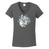 Ladies Heavy Cotton ™ 100% Cotton V Neck T Shirt Thumbnail