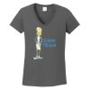 Ladies Heavy Cotton ™ 100% Cotton V Neck T Shirt Thumbnail