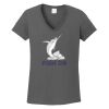 Ladies Heavy Cotton ™ 100% Cotton V Neck T Shirt Thumbnail