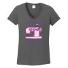Ladies Heavy Cotton ™ 100% Cotton V Neck T Shirt Thumbnail