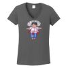 Ladies Heavy Cotton ™ 100% Cotton V Neck T Shirt Thumbnail