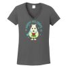 Ladies Heavy Cotton ™ 100% Cotton V Neck T Shirt Thumbnail