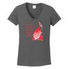 Ladies Heavy Cotton ™ 100% Cotton V Neck T Shirt Thumbnail
