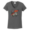 Ladies Heavy Cotton ™ 100% Cotton V Neck T Shirt Thumbnail