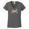 Ladies Heavy Cotton ™ 100% Cotton V Neck T Shirt Thumbnail