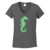 Ladies Heavy Cotton ™ 100% Cotton V Neck T Shirt Thumbnail