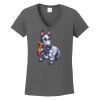 Ladies Heavy Cotton ™ 100% Cotton V Neck T Shirt Thumbnail
