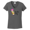 Ladies Heavy Cotton ™ 100% Cotton V Neck T Shirt Thumbnail