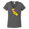 Ladies Heavy Cotton ™ 100% Cotton V Neck T Shirt Thumbnail