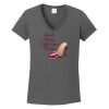 Ladies Heavy Cotton ™ 100% Cotton V Neck T Shirt Thumbnail