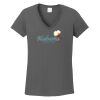Ladies Heavy Cotton ™ 100% Cotton V Neck T Shirt Thumbnail