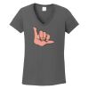 Ladies Heavy Cotton ™ 100% Cotton V Neck T Shirt Thumbnail