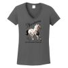 Ladies Heavy Cotton ™ 100% Cotton V Neck T Shirt Thumbnail