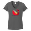 Ladies Heavy Cotton ™ 100% Cotton V Neck T Shirt Thumbnail