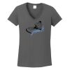 Ladies Heavy Cotton ™ 100% Cotton V Neck T Shirt Thumbnail