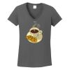 Ladies Heavy Cotton ™ 100% Cotton V Neck T Shirt Thumbnail
