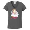 Ladies Heavy Cotton ™ 100% Cotton V Neck T Shirt Thumbnail