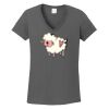 Ladies Heavy Cotton ™ 100% Cotton V Neck T Shirt Thumbnail