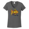 Ladies Heavy Cotton ™ 100% Cotton V Neck T Shirt Thumbnail