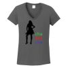 Ladies Heavy Cotton ™ 100% Cotton V Neck T Shirt Thumbnail